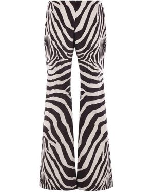 Duran Lantink Zebra-Print Flared Pants - White