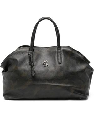 Ash Bolso Shopper Jaqueline Con Estampado Militar - Negro