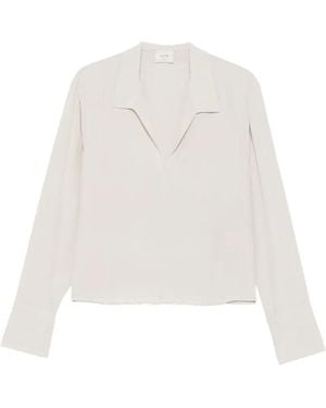 Alysi Blusa Con Colletto Ampio - Bianco