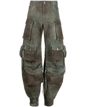 The Attico Vaqueros cargo con motivo militar - Verde