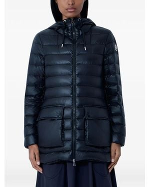 Moncler Hooded Quilted Jacket - Blue