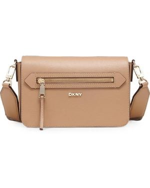 DKNY Bryant Ave Flap Shoulder Bag - Natural