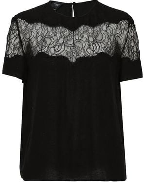 Giambattista Valli レーストリム ブラウス - ブラック