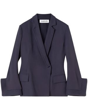 Lanvin Double-Breasted Cuff-Detail Blazer - Blue