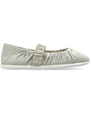 Bogner Vienna Ruched Strap Ballet Flat - White