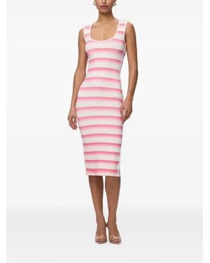 Hervé Léger Clea Gradient-Effect Midi Dress - Pink