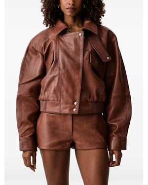 retroféte Lykke Leather Jacket - Brown