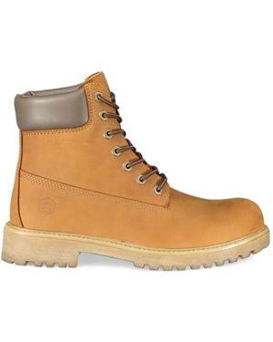 Lumberjack Lace-Up Leather Boots - Brown