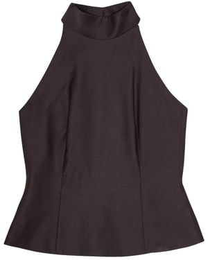 Remain Halter Neck Button Top - Purple