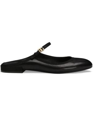 Dolce & Gabbana バックル アンクルストラップ ミュール - ブラック