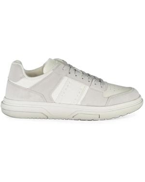 Tommy Hilfiger Court Panelled Leather Trainers - White