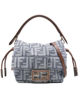 Fendi Mamma Baguette Bag - Grey