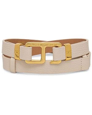 Elisabetta Franchi Leather Belt - Natural