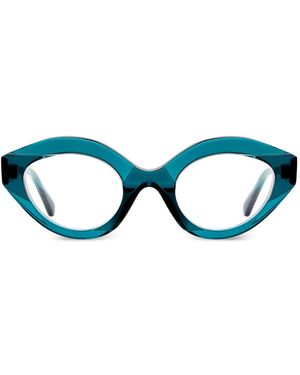 Kuboraum Oval-Frame Glasses - Blue