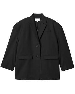 Enfold Oversized Wool Blazer - Black