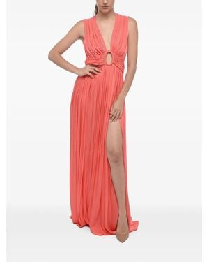 Costarellos Draped Cut-Out Maxi Dress - Red