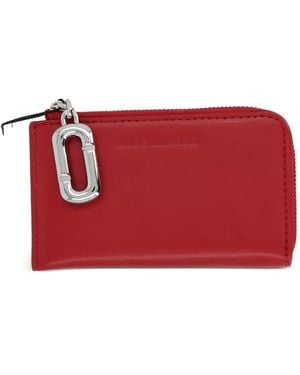 Marc Jacobs Tarjetero Con Logo En Relieve - Rojo