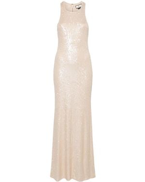 Elisabetta Franchi Sequin Straps Dress - White