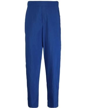 Maison Kitsuné Straight-Leg Cotton Trousers - Blue