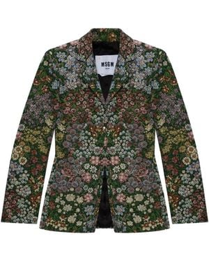 MSGM Blazer Met Enkele Rij Knopen - Groen