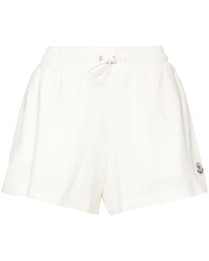 Moncler Logo-Appliqué Jersey Shorts - White