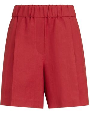 Brunello Cucinelli Elastic-Waistband Shorts - Red