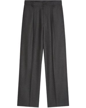 Dries Van Noten Wool Straight-Leg Trousers - Grey