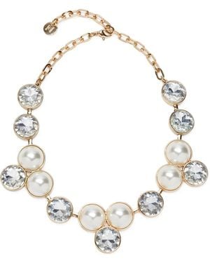 Carolina Herrera Collana Crystal And Pearl - Metallizzato