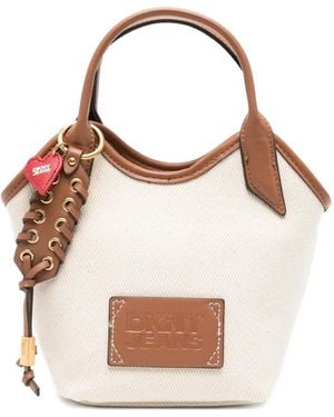DKNY Logo-Patch Tote Bag - White