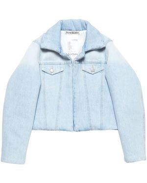 Acne Studios フローラル デニムジャケット - ブルー
