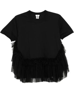Noir Kei Ninomiya Ruffled T-Shirt - Black