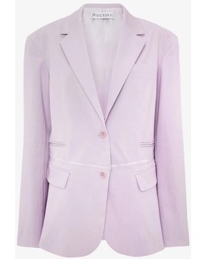 JW Anderson Deconstructed Blazer Jacket - Purple