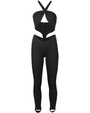 Amir Slama Cut-Out Detail Jumpsuit - Black