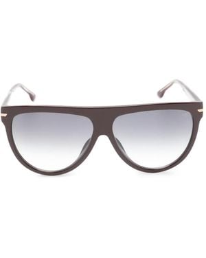 Victoria Beckham Flat-Top Oversized-Frame Sunglasses - Gray