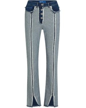 Karl Lagerfeld Jean Droit À Taille Haute - Bleu