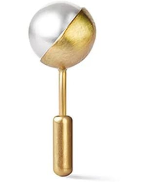 Shihara Half Pearl Earring 45° - White