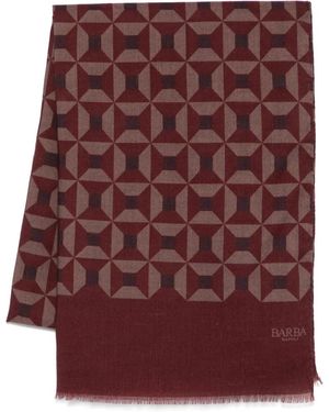 Barba Napoli Geometric-Print Scarf - Purple