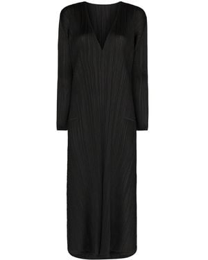 Pleats Please Issey Miyake Plissé Midi Dress - Black