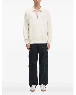 thisisneverthat Half-Zip Kangaroo Pocket Sweatshirt - White