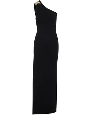 Elisabetta Franchi Long One-Shoulder Dress - Black