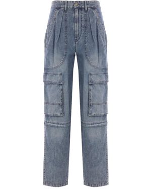 Isabel Marant Cargo-Jeans mit Faltentasche - Blau
