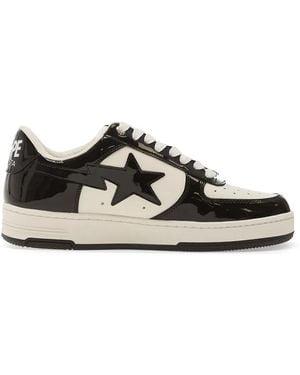 A Bathing Ape Bape Star Sneakers Mit Lackleder - Weiß