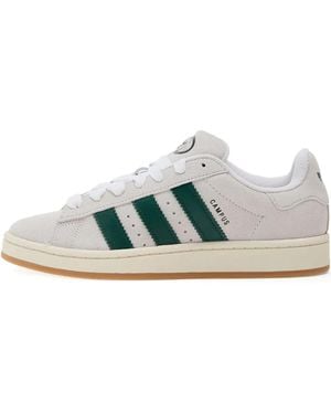 adidas Campus 00S Suede 3-Stripes Logo Trainers - White