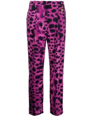 Roberto Cavalli Graphic-Print Straight Trousers - Red