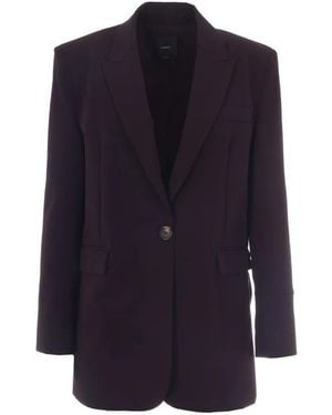 Pinko Single-Breasted Notched-Lapels Blazer - Blue