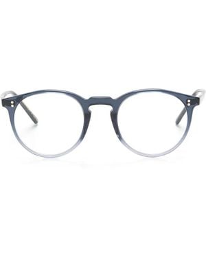 Oliver Peoples O'Malley Round-Frame Acetate Glasses - Blue