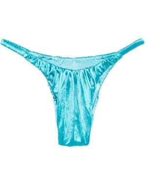 Isa Boulder Scrunch Bikini Bottom - Blue