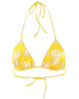 La DoubleJ Reverisble Triangle Bikini Top - Yellow