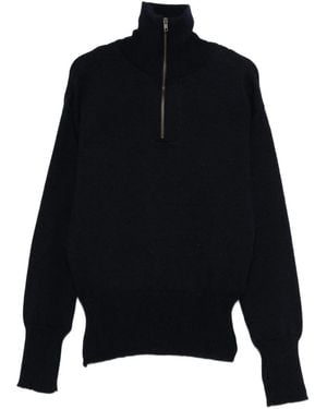 Junya Watanabe Zip-Neck Jumper - Blue