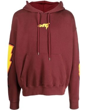 Off-White c/o Virgil Abloh Thunder Stable Skate Hoodie - Red